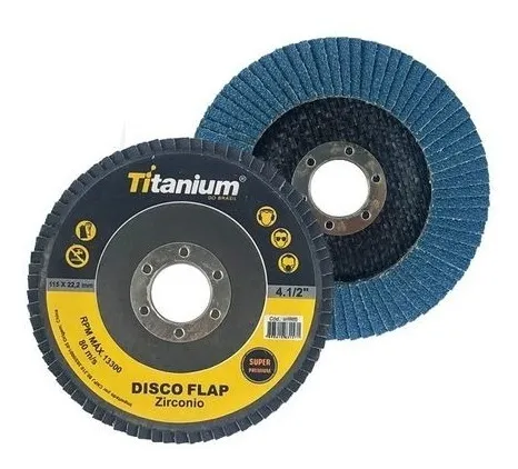 Disco Flap Curvo Zirconio Grao Titanium Dvt Atacadista